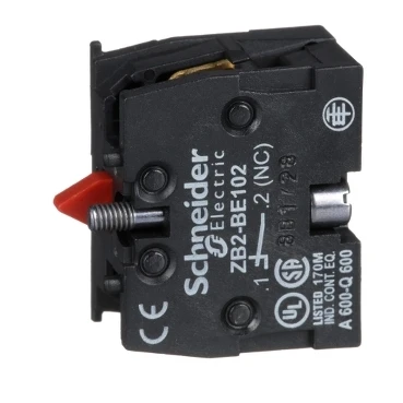Miniatuur van Schneider Electric Harmony XB4/XB5 contactelement Ø22mm 1NC schroefklem (ZB2BE102)