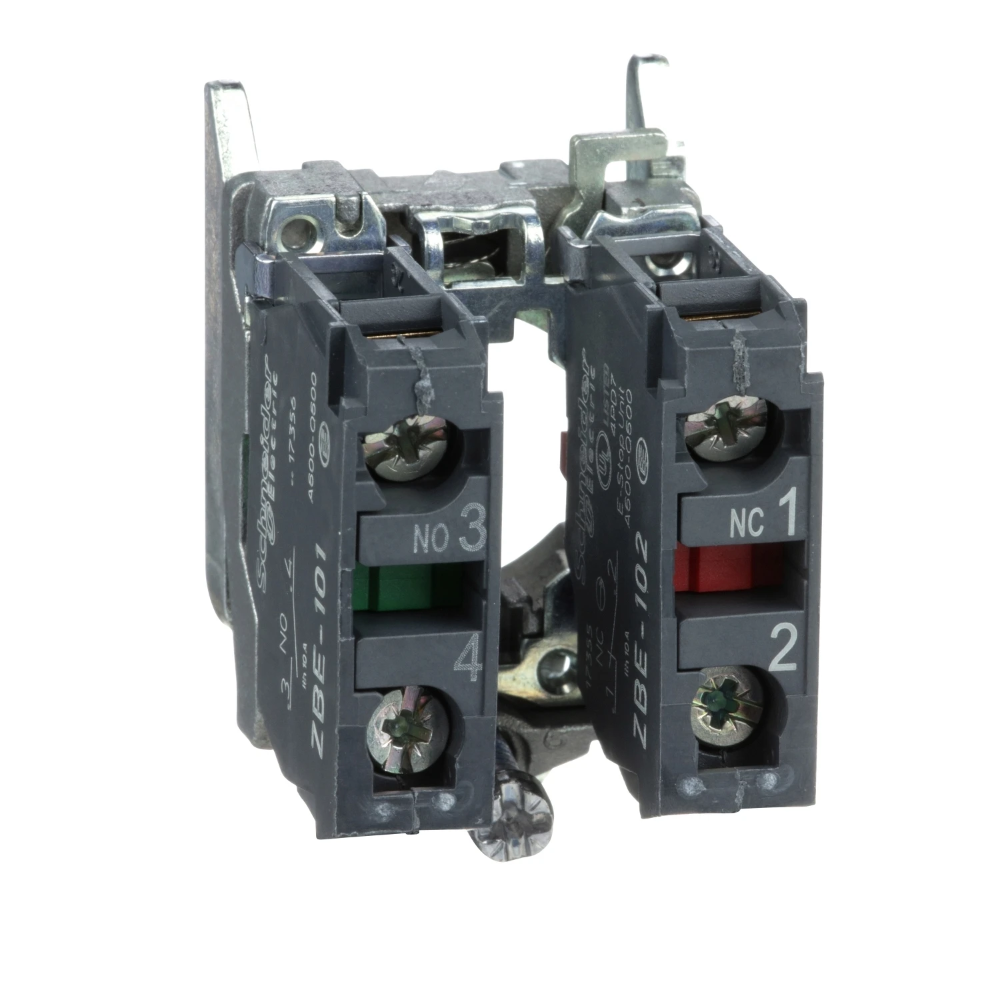 Miniatuur van Schneider Electric Harmony XB4 lichaam voor drukknop Ø22mm 1NO + 1NC (ZB4BZ105)